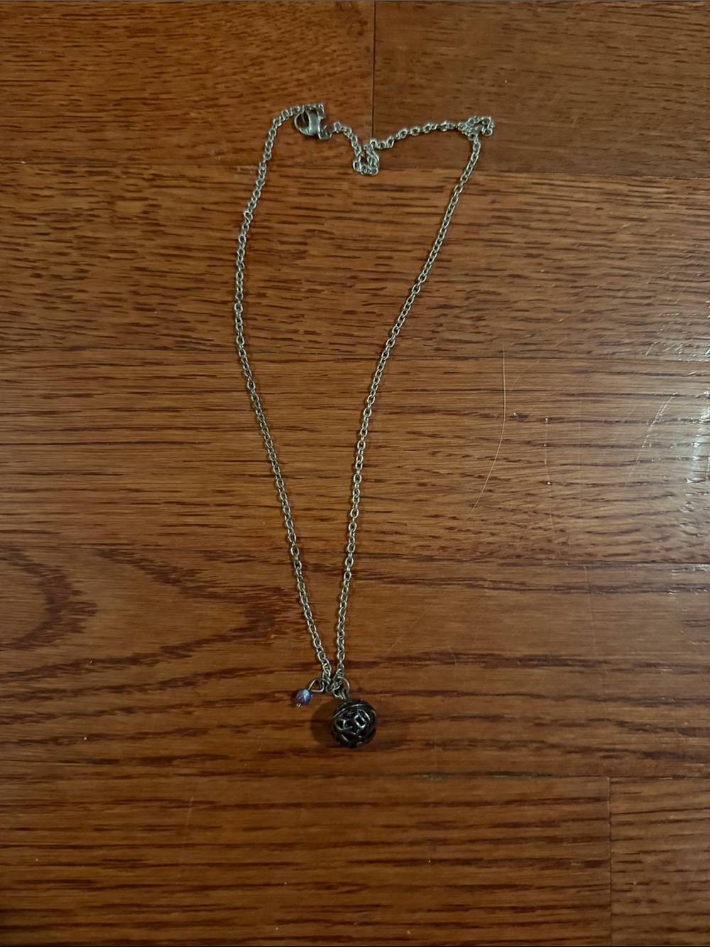 Delicate Silver-Tone Pendant Necklace with Purple Accent style of Marvel Avenger